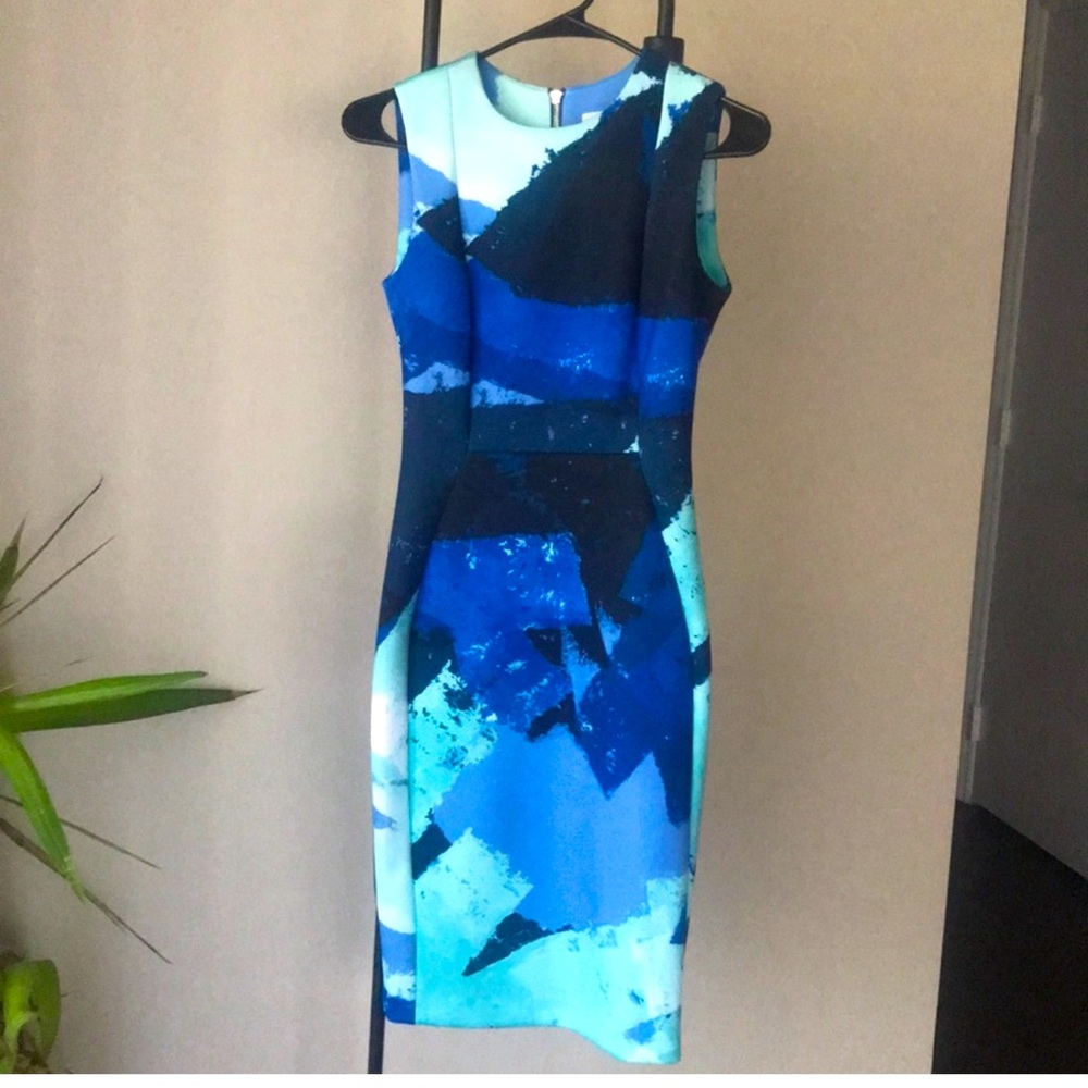 Calvin Klein Blue Midi Dress Size 0